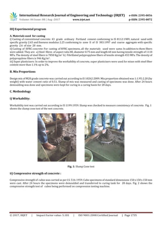 Experimental Study of Strength Parameters of Hybrid Fibre Reinforced ...