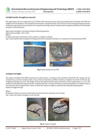 Experimental Study of Strength Parameters of Hybrid Fibre Reinforced ...