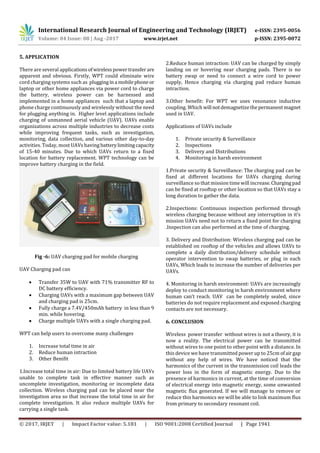 Wireless Power Transfer for Unmanned Aerial Vehicle (UAV) Charging | PDF