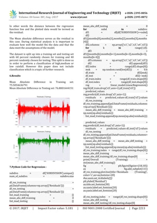 Rainfall Forecasting : A Regression Case Study | PDF