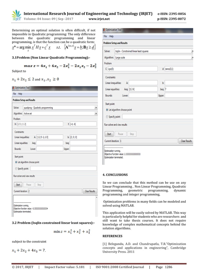 Optimization Problems Solved by Different Platforms Say Optimum Tool ...