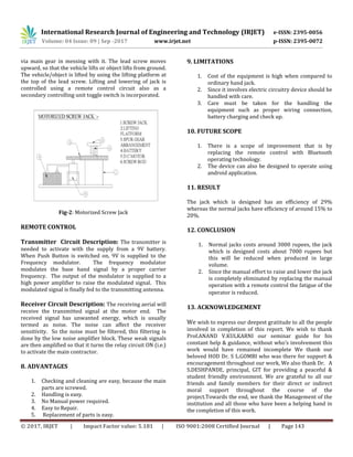 Design and Fabrication of Automated Motorized Mechanical Jack | PDF