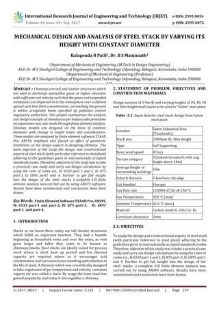 Mechanical Design and Analysis of Steel Stack by Varying its Height ...