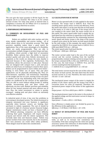 Development of Pick and Place Robot for Industrial Applications | PDF