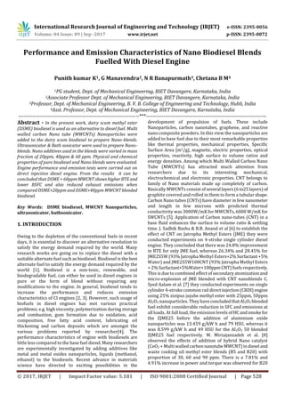 Performance and Emission Characteristics of Nano Biodiesel Blends ...