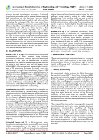 IRJET- Implementation of Beamforming Techniques for Upcoming Wireless ...
