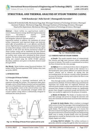 IRJET- Structural and Thermal Analysis of Steam Turbine Casing | PDF