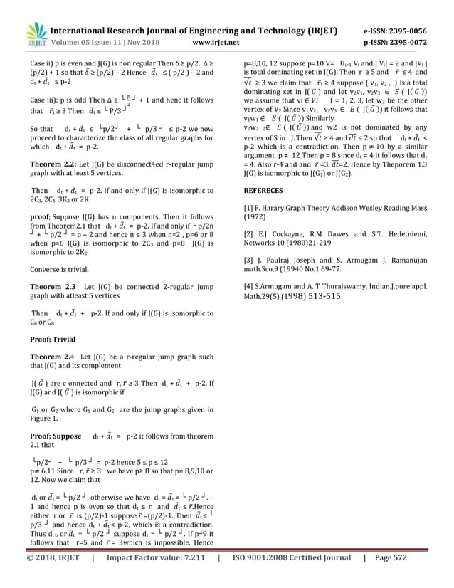 IRJET- Total Domatic Number of a Jump Graph | PDF
