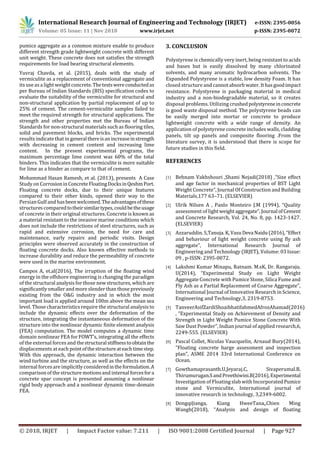 IRJET- Lightweight Aggregate Concrete using Expanded Polystyrene Beads ...