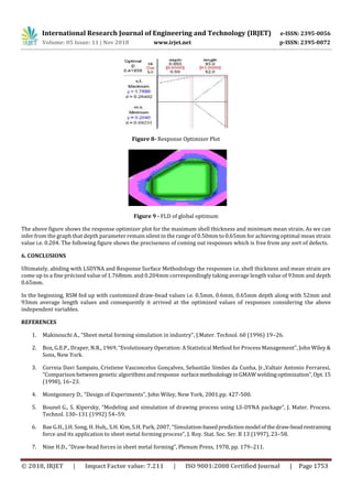 IRJET- Optimisation of Draw-Bead Design in Sheet Metal Forming of an ...