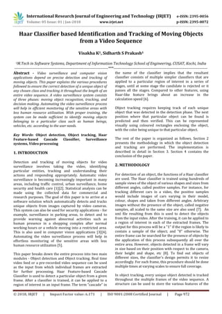 IRJET-Haar Classifier based Identification and Tracking of Moving ...