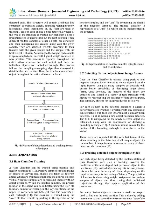 IRJET-Haar Classifier based Identification and Tracking of Moving ...