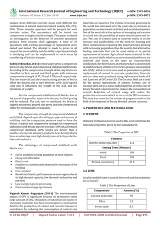 IRJET- Experimental Study on Compressed Stabilized Earth Block | PDF