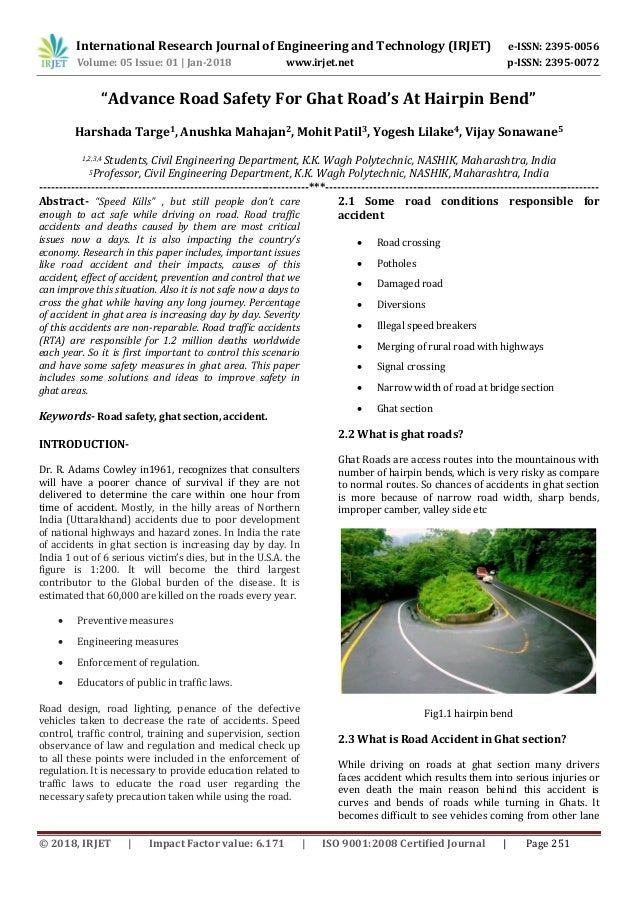 Advance Road Safety For Ghat Road S At Hairpin Bend