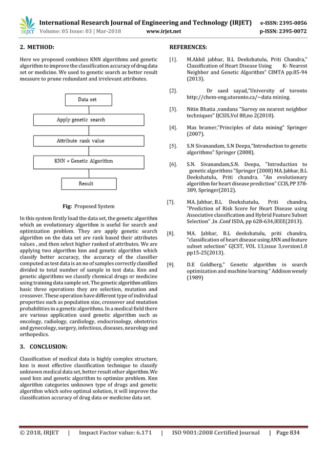 IRJET- Classification of Chemical Medicine or Drug using K Nearest ...