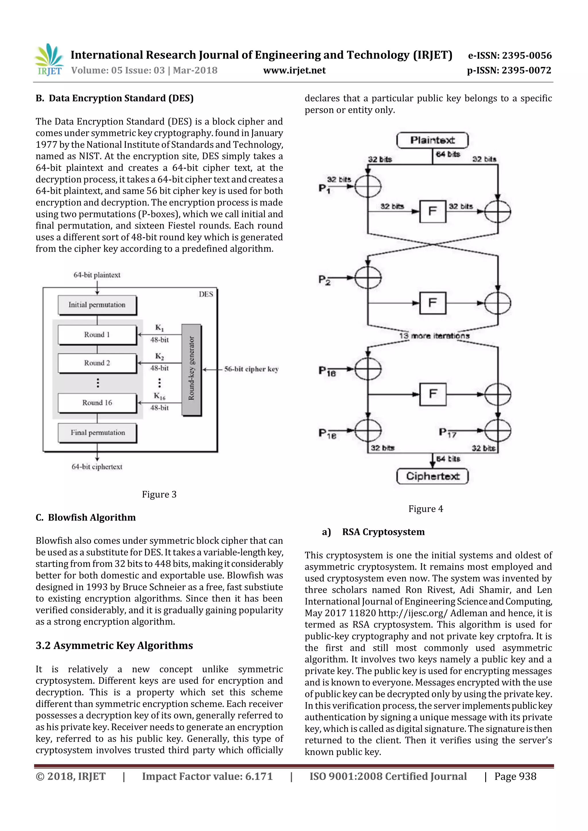 IRJET- Ensuring Security in Cloud Computing Cryptography using ...