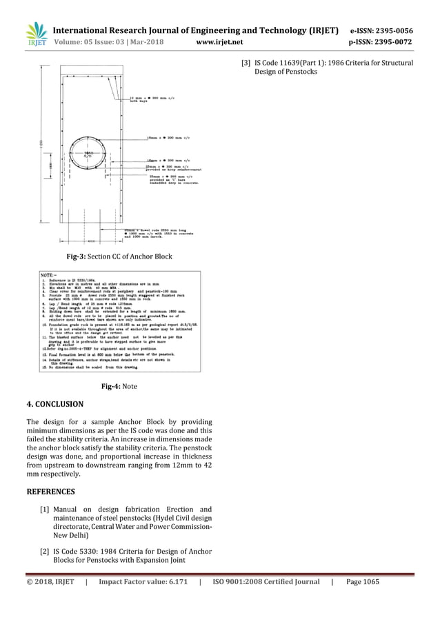 IRJET- Design and Analysis of Anchor Block and Penstock Pipe of a ...