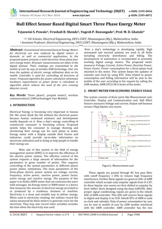 IRJET- Hall Effect Sensor Based Digital Smart Three Phase Energy Meter ...