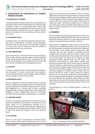 IRJET- Design and Fabrication of Pneumatic Stirrup Making Machine | PDF