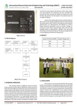 IRJET- Power Generation on Highway by using Vertical Axis Wind Turbine ...