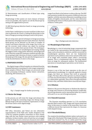 IRJET- Identifying the Blood Group using Image Processing | PDF