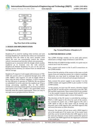 IRJET- IOT Based Surveillance Robotic Car using Raspberry PI | PDF
