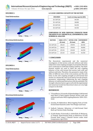 IRJET- Cold Formed Steel Lipped Zed Section with and without Web Holes ...