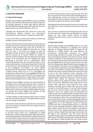 IRJET- Hybrid Beamforming Based mmWave for Future Generation ...