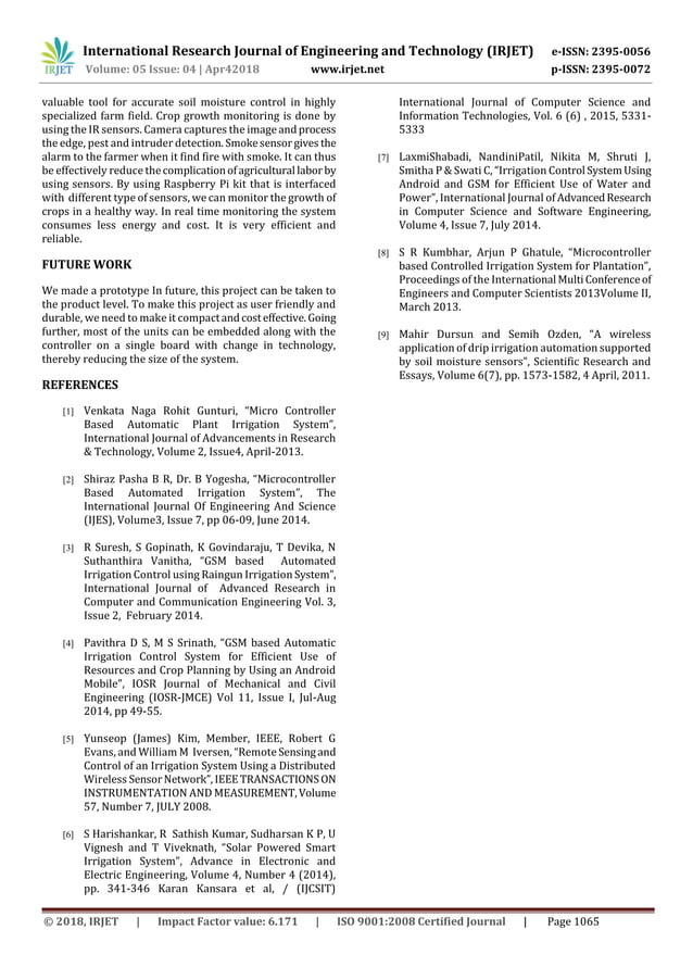 IRJET- An Effective Automated Irrigation Control and Monitoring System ...