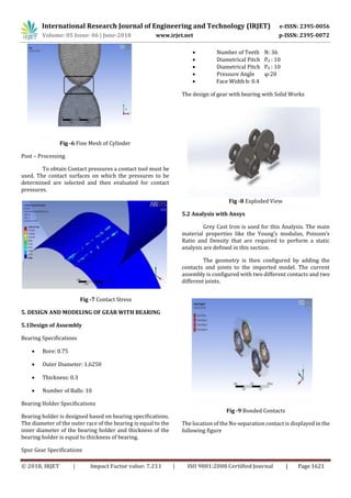 IRJET-Analysis of Load Factors and Modes of Failure on Spur Gear | PDF