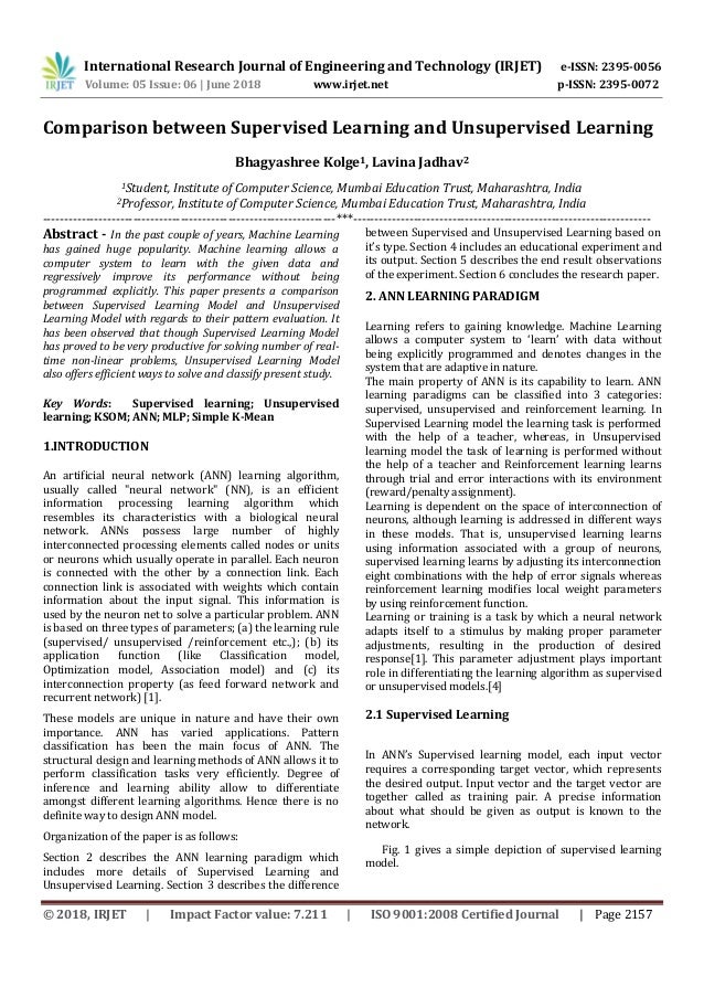 difference between supervised and unsupervised learning ppt