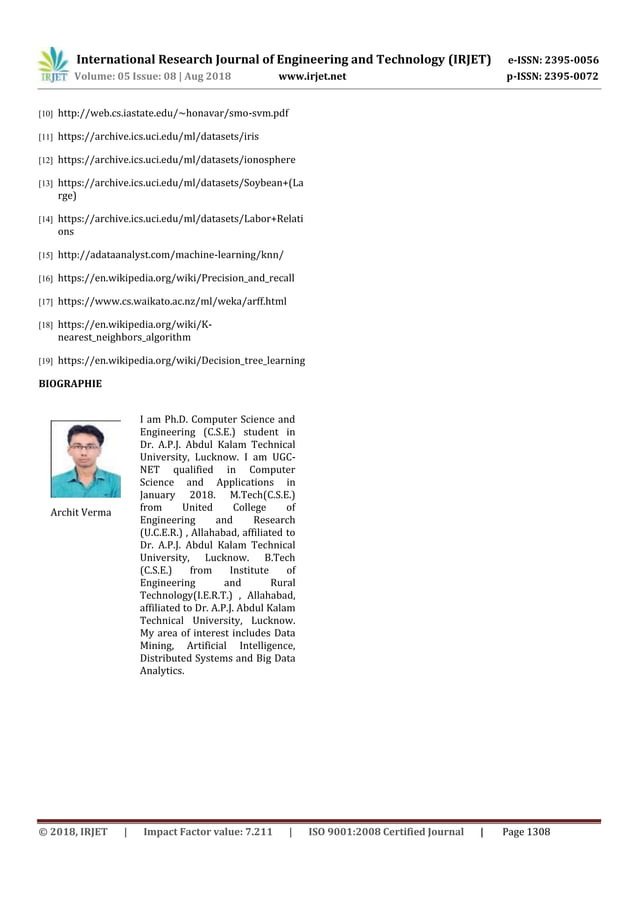 IRJET Study And Evaluation Of Classification Algorithms In Data Mining Irjet study and evaluation of classification algorithms in data mining