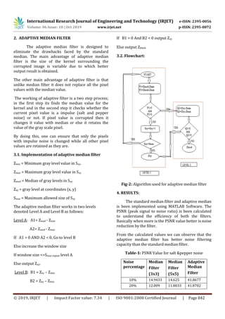 IRJET- Image Restoration using Adaptive Median Filtering | PDF