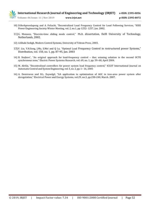 IRJET- Comparative Study of Load Frequency Control using PID and Fuzzy ...