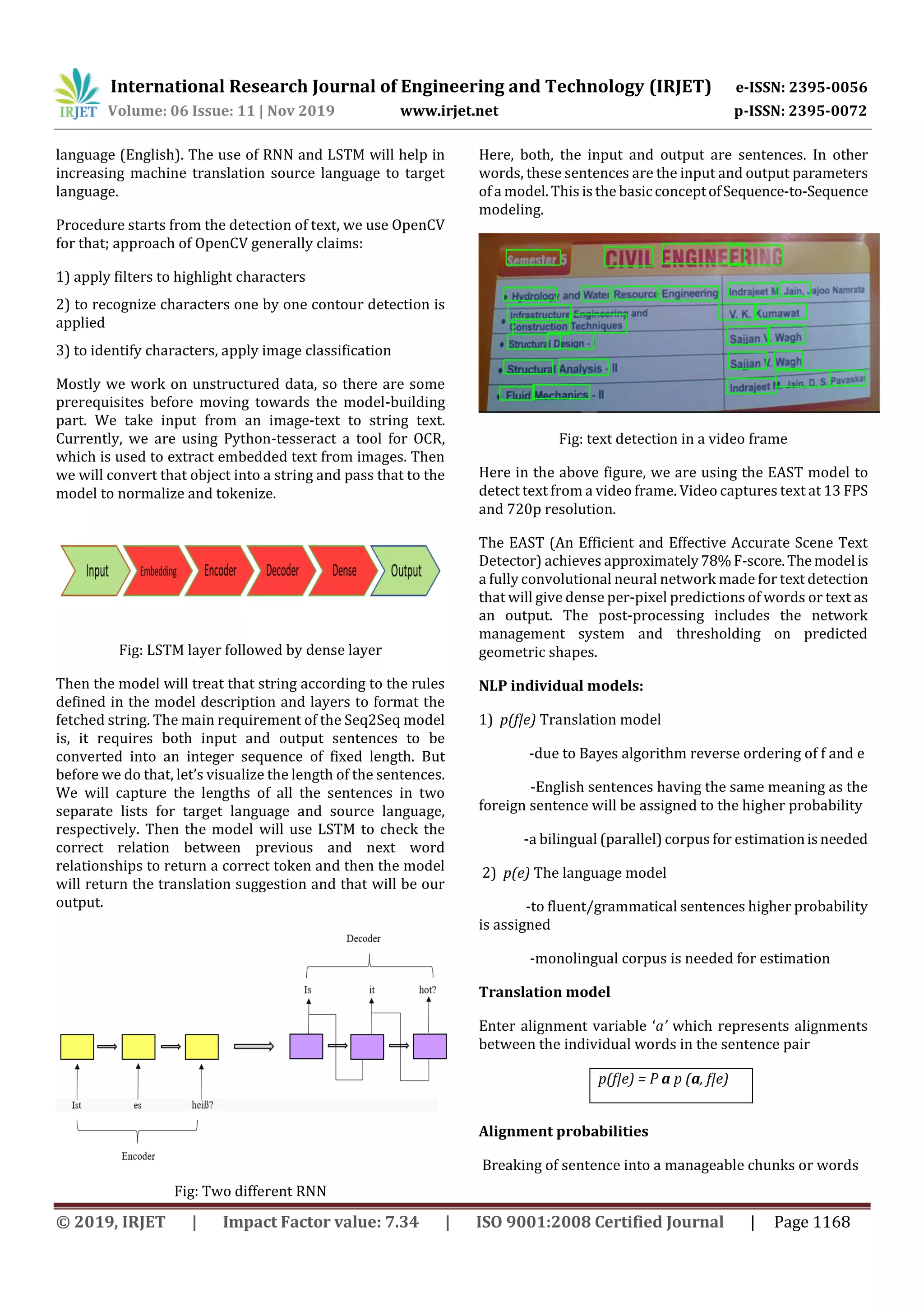 IRJET- On-Screen Translator using NLP and Text Detection | PDF