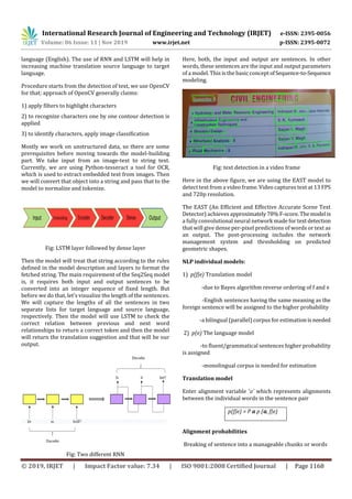 IRJET- On-Screen Translator using NLP and Text Detection | PDF image.