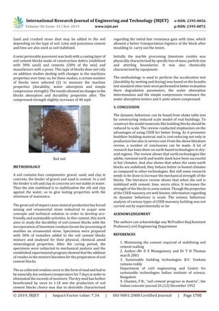 IRJET- Study on Soil Cement Blocks | PDF