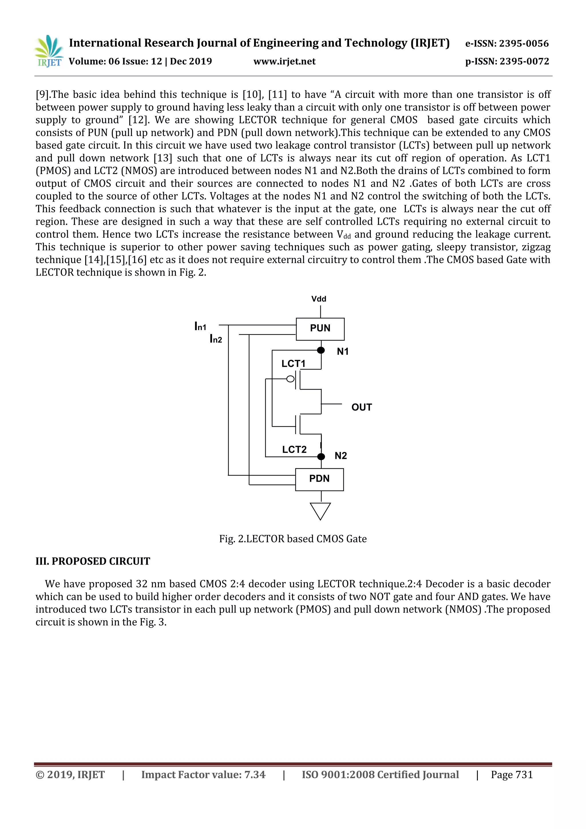 IRJET- An Analysis of CMOS based Low Power 2:4 Decoder at 32nm Node ...