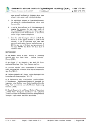 IRJET- Fatigue Strength Analysis of Spur Gear of Different Materials ...