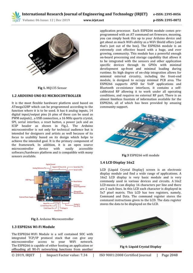 Irjet Iot Air Pollution Monitoring System Using Ardui vrogue.co