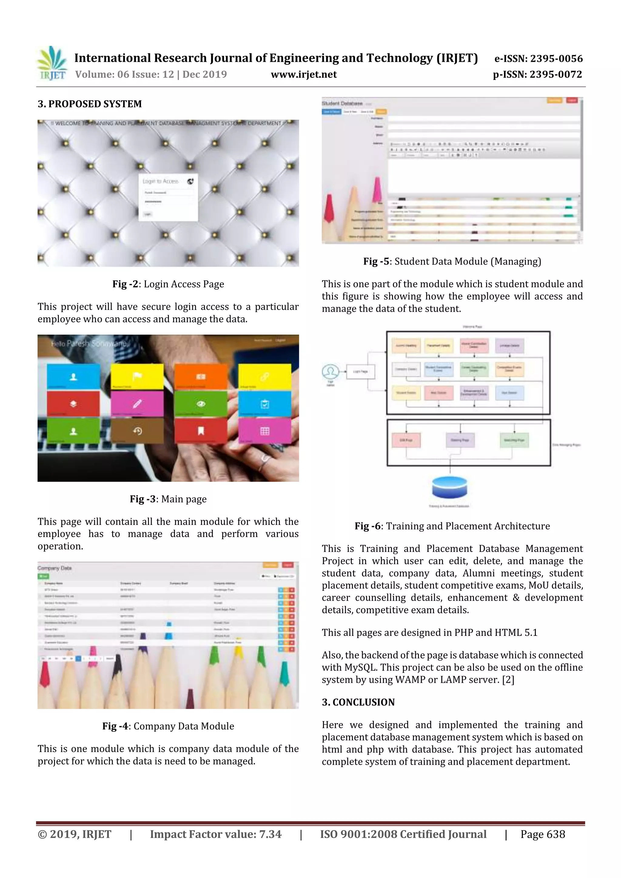 IRJET- Training and Placement Database Management System | PDF