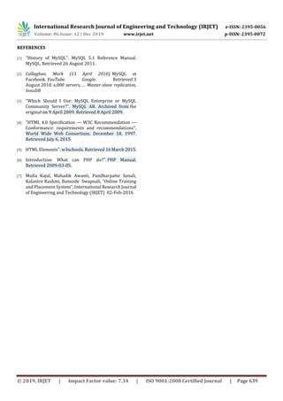 IRJET- Training and Placement Database Management System | PDF