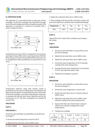 IRJET- Double Pipe Heat Exchanger with Spiral Flow | PDF