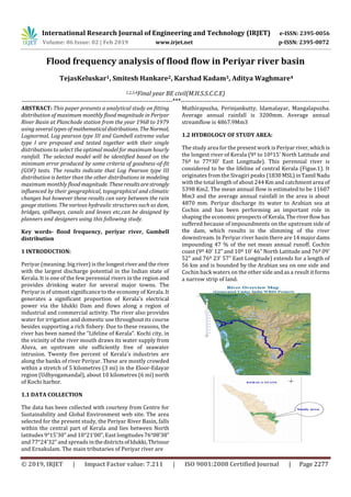 IRJET- Flood Frequency Analysis of Flood Flow in Periyar River Basin | PDF