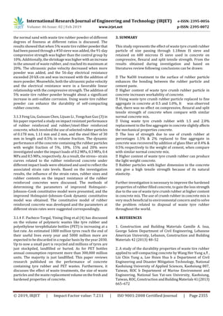 IRJET- Rubber as a Partial Replacement to Fine Aggregate in Concrete by ...