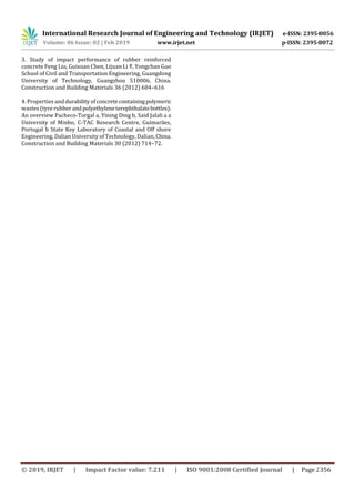 IRJET- Rubber as a Partial Replacement to Fine Aggregate in Concrete by ...