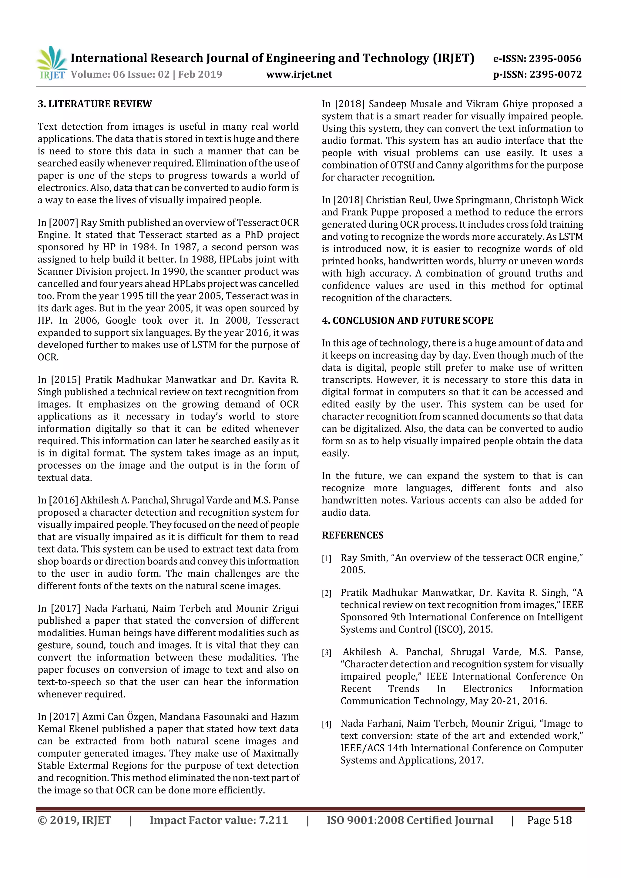 IRJET Image To Text Conversion Using Tesseract PDF Irjet image to text conversion using tesseract pdf