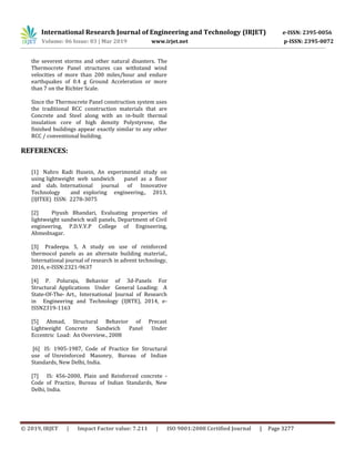 IRJET- Experimental Investigation of Thermocrete Panel | PDF