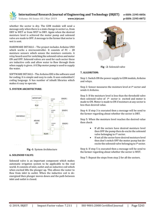 IRJET- Real Time Automatic Irrigation System with Mobile Alert | PDF