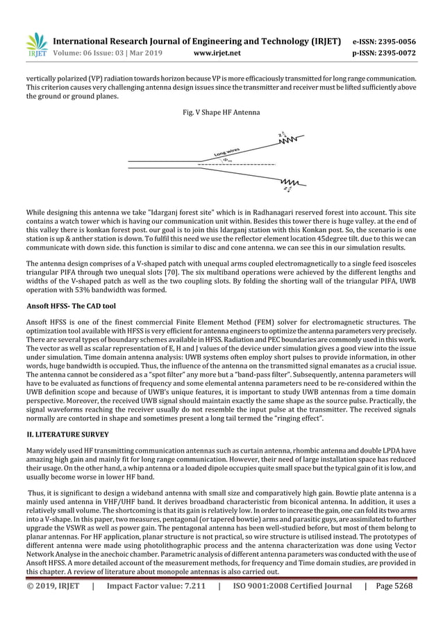 IRJET- Design and Implementation of V - Shaped HF Antenna | PDF